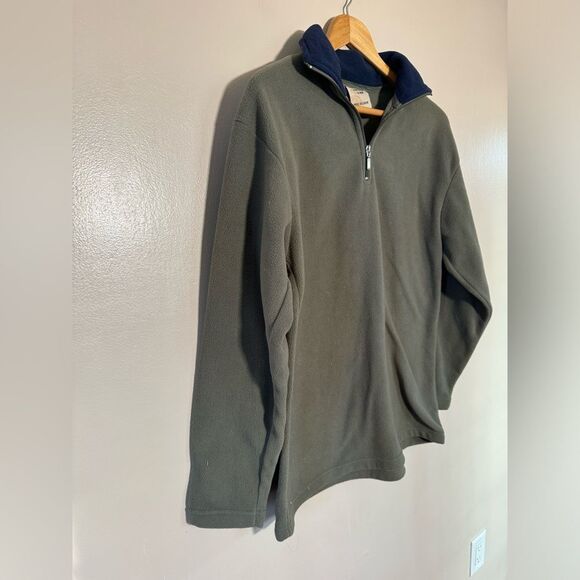 Men’s Olive Weather Wear 1/4 Zip Fleece Jacket Size M NWT - Picture 3 of 5
